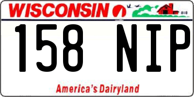 WI license plate 158NIP