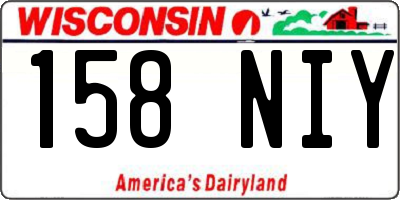 WI license plate 158NIY