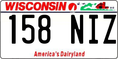 WI license plate 158NIZ