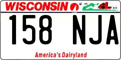 WI license plate 158NJA