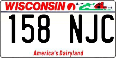 WI license plate 158NJC