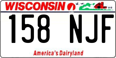 WI license plate 158NJF