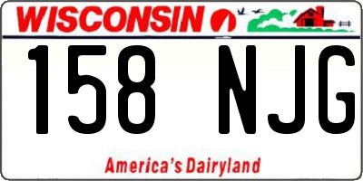 WI license plate 158NJG