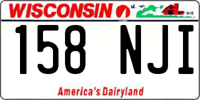 WI license plate 158NJI