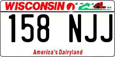 WI license plate 158NJJ