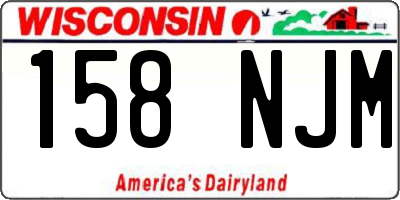 WI license plate 158NJM