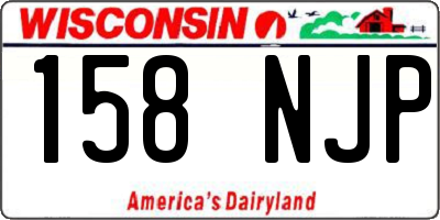 WI license plate 158NJP