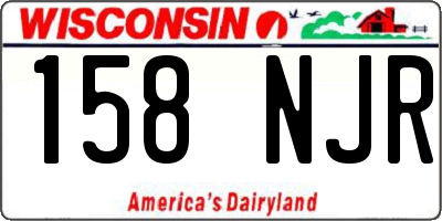 WI license plate 158NJR