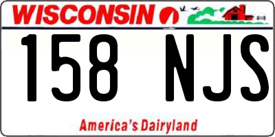 WI license plate 158NJS