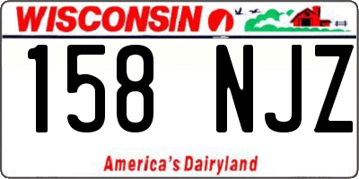WI license plate 158NJZ