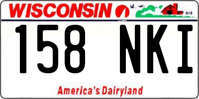 WI license plate 158NKI