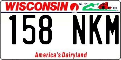 WI license plate 158NKM
