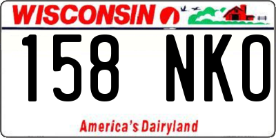 WI license plate 158NKO