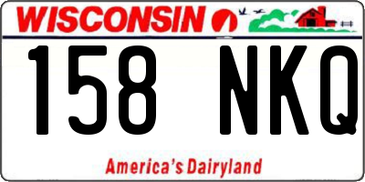 WI license plate 158NKQ
