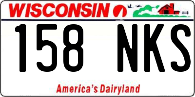 WI license plate 158NKS