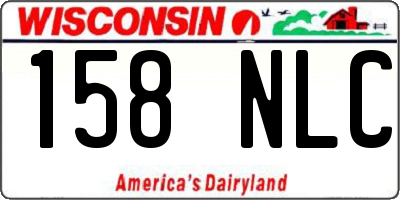 WI license plate 158NLC
