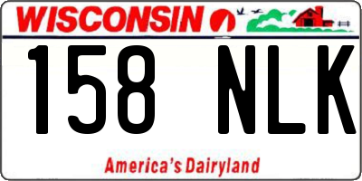 WI license plate 158NLK
