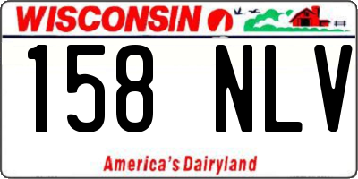 WI license plate 158NLV