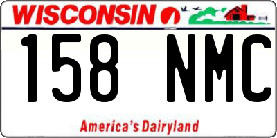 WI license plate 158NMC