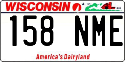WI license plate 158NME