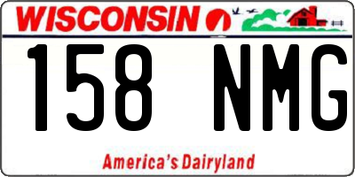 WI license plate 158NMG