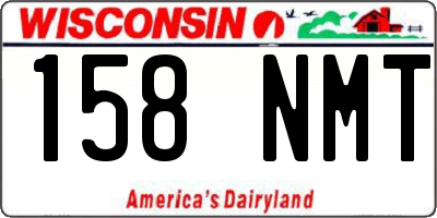 WI license plate 158NMT