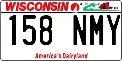 WI license plate 158NMY