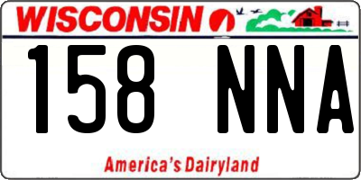 WI license plate 158NNA