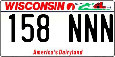 WI license plate 158NNN