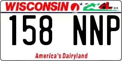 WI license plate 158NNP