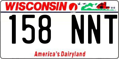 WI license plate 158NNT