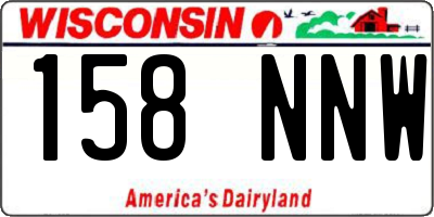 WI license plate 158NNW