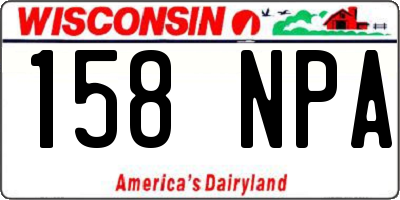 WI license plate 158NPA