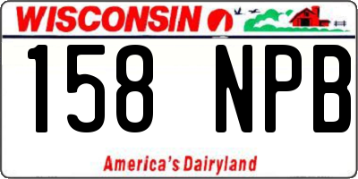 WI license plate 158NPB