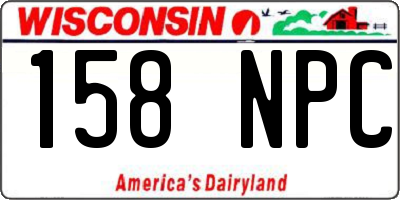 WI license plate 158NPC