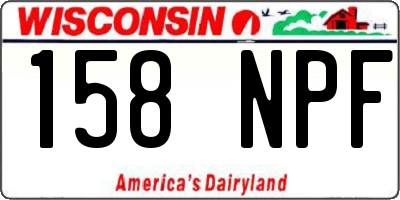 WI license plate 158NPF