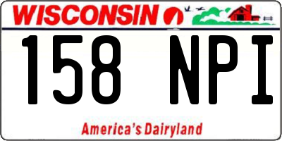 WI license plate 158NPI