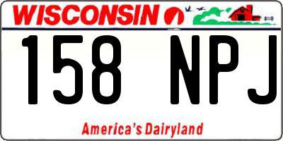 WI license plate 158NPJ
