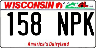 WI license plate 158NPK