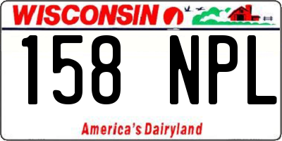 WI license plate 158NPL