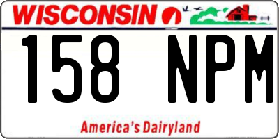 WI license plate 158NPM