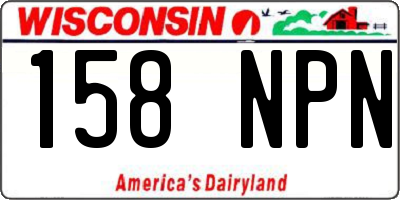 WI license plate 158NPN