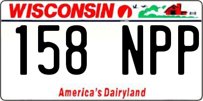 WI license plate 158NPP