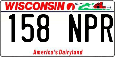 WI license plate 158NPR