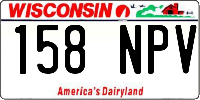 WI license plate 158NPV