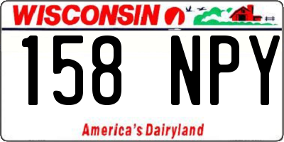 WI license plate 158NPY