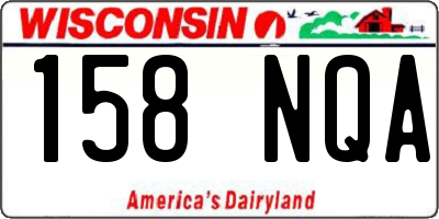 WI license plate 158NQA