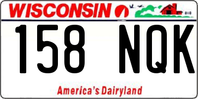 WI license plate 158NQK