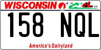 WI license plate 158NQL