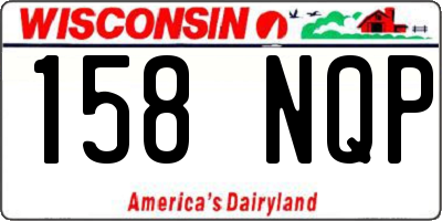 WI license plate 158NQP